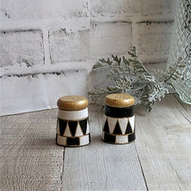 Harlequin and Courtly Checks Salt and Pepper Shaker Checked Kitchen Decor - £21.90 GBP