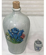 German Hemmeter Enzian Munich 7” Jug Ceramic German Bottle with Shot glass - $562.24 MXN