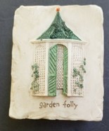 Hen Feathers Garden Folly Trinket Box Lidded Gazebo Trellis - $21.84