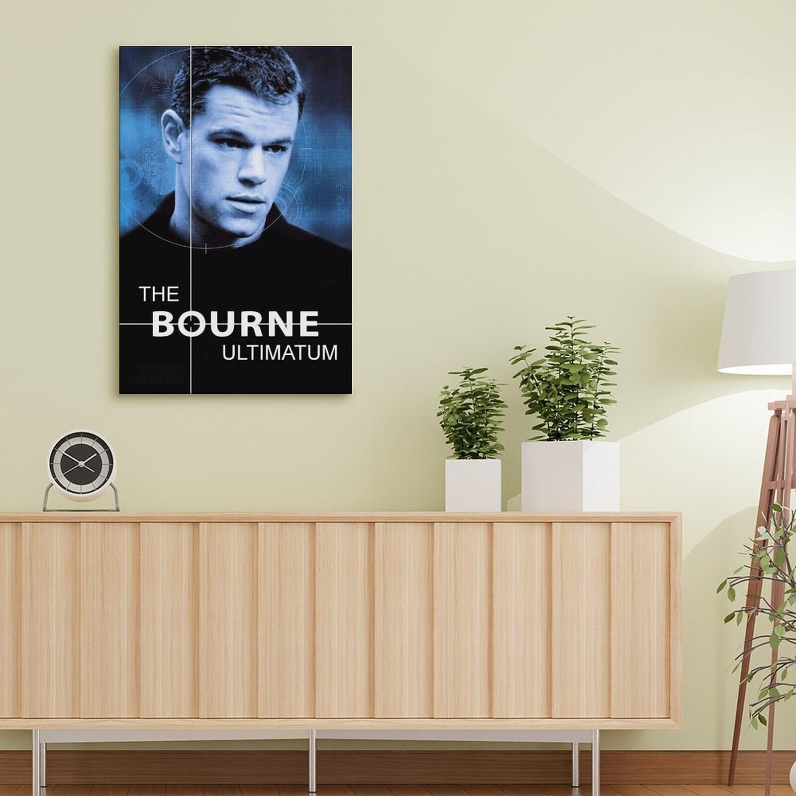 Movie Poster The Bourne Ultimatum Canvas Decorative Interior Framed Pain... - $17.99