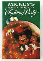 Disney Mickey&#39;s Very Merry Christmas Party 1996 Pin Back Button - $4.31