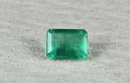 Natural Colombian Emerald Cut Octagon 3.71 Cts Certified Gemstone Ring Pendant - £2,247.14 GBP