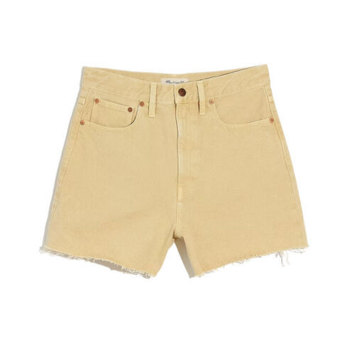 Primary image for Madewell The Momjean Short Faded Wicker Yellow ND685 Women’s Size 33 NEW