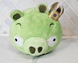 FAINT SOUND- Angry Birds Green Pig King  Plush Stuffed Animal Small 5&quot; T... - £19.80 GBP