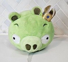 FAINT SOUND- Angry Birds Green Pig King  Plush Stuffed Animal Small 5&quot; Toy  READ - £19.91 GBP