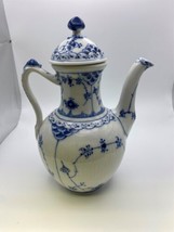 Royal Copenhagen BLUE FLUTED &#39;Half-Lace&#39; #518 Small Coffee Pot with Lid - £175.30 GBP