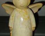 Ceramic Stoneware Glazed Angel Figurine Brown Tan 4.5&quot; Christmas Holiday... - $10.00