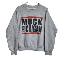 Muck Fichigan Gray Sweat Shirt SZ Small Used Long Sleeve Michigan State ... - £10.81 GBP