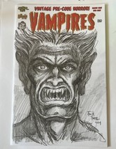 Vampires: Blood Shot #1C W/ Original Drawing Of  Vampire By Frank Forte - $46.74