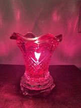 Purple Glass Electric Fragrance Lamp Oil Burner Wax Warmer Dimmer Night ... - £15.71 GBP
