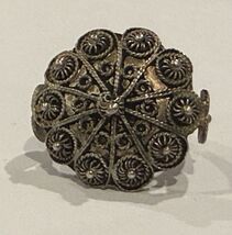 Vintage 950 Sterling Silver Filigree Ring Size 6.5 4g Tested Middle East... - $29.65