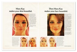 Mary Kay Cosmetics Home Beauty Program Vintage 1972 2-Page Magazine Ad - $12.30