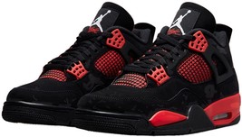 Men&#39;s Air Jordan 4 Retro &#39;Red Thunder&#39; Basketball Shoes, CT8527 016 Size 12 Blck - £359.67 GBP