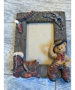 Teddy cowboy 3D picture frame NWOT Hand painted photo A Richesco Corpora... - $458.09 MXN