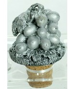 Bunch Of Grapes Silver Wine Stopper Cork 2.25&quot; - £15.53 GBP