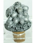 Bunch Of Grapes Silver Wine Stopper Cork 2.25&quot; - $27.12 CAD