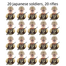 WW2 Military Soldier Building Blocks Action Figure Bricks Kids Toy 20Pcs/Set A14 - £18.84 GBP