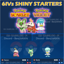 Pokemon Scarlet &amp; Violet - Shiny Starter Bundle 6IVs 100% LEGIT/SAFE - £7.52 GBP