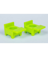 FISHER PRICE LITTLE PEOPLE LOT OF 2 LIME GREEN SCHOOL DESKS - $195.91 MXN