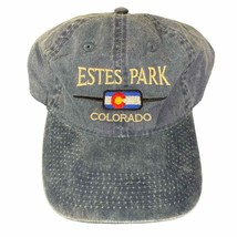 Estes Park Colorado Blue Hat Adjustable Cap Rocky Mountains Outdoor Vintage - £18.20 GBP