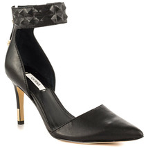 Women Guess Evanne d&#39;Orsay Pointed-Toe Pumps, Sizes 6-9.5 Black Leather New Auth - $109.00