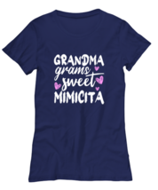 Grandma T Shirt Grandma Grams Sweet Mimicita Navy-W-Tee - £16.70 GBP