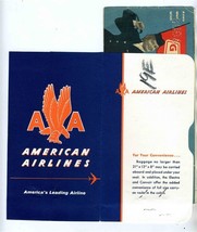 American Airlines Ticket Jacket with Sabena Belgian World Airlines Ticket 1960 - £27.42 GBP