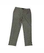 Talbots Womens Pants 4P Wool Blend Black White Check Dot Lined Straight ... - $14.99