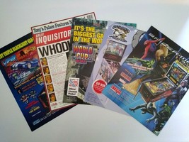 Pinball FLYERS Lot of 5 Games Spider-Man Viper World Cup Whodunnit Frenzy #16 - £27.07 GBP