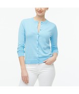 J Crew Classic Crewneck Cardigan Robins Egg Blue 100% Cotton NEW XXS-M - $43.80 CAD
