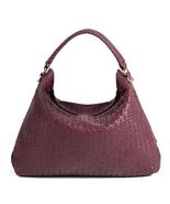 Handmade Woven Original Burgundy Leather Bag - £164.52 GBP