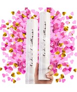 Primepure Gender Reveal Confetti Cannon - Heart Shaped Confetti Poppers ... - $41.94