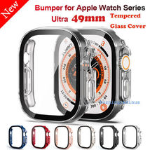 Hard Case For Apple Watch Ultra/Ultra 2 49 Tempered Glass Screen Protector Cover - £18.34 GBP