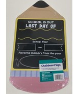 Double-Sided School Chalkboard Sign 16&quot; x 9&quot; Reusable First &amp; Last Day O... - $111.29 MXN