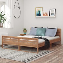 Bed Frame Solid Teak Wood 160x200 cm - £156.28 GBP