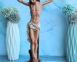 Ebros Jesus Christ On Cross W/ Rose of Sharon Base Decorative Crucifix S... - £26.57 GBP