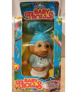 BABY TROLLS Doll with Bib/Diaper/Blue Ribbon, Toys N&#39; Things New in Box ... - £11.36 GBP