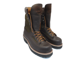 Hoffman Men&#39;s 10&quot; Composite Toe Powerline Boot &quot;Made In USA&quot; Brown Size 11.5EE - £170.85 GBP