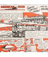 1948 American Flyer Toy Train Set Advertisement Locomotive Railroad E2H1 - €25,58 EUR