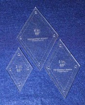 Diamond Templates. 2", 3", 4" - Clear 60 Degree W/guideline Holes 1/8" - $18.68