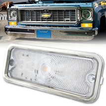 Front LH Amber LED Clear Park Lamp Lens Stainless Trim for 73-80 Chevy G... - £33.70 GBP