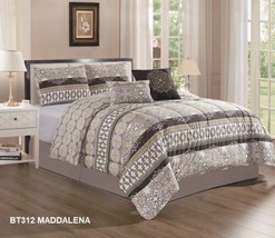 Maddalena Mandala Multicolor Decorative Reversible Comforter Set 5PCS Queen Size - £55.38 GBP