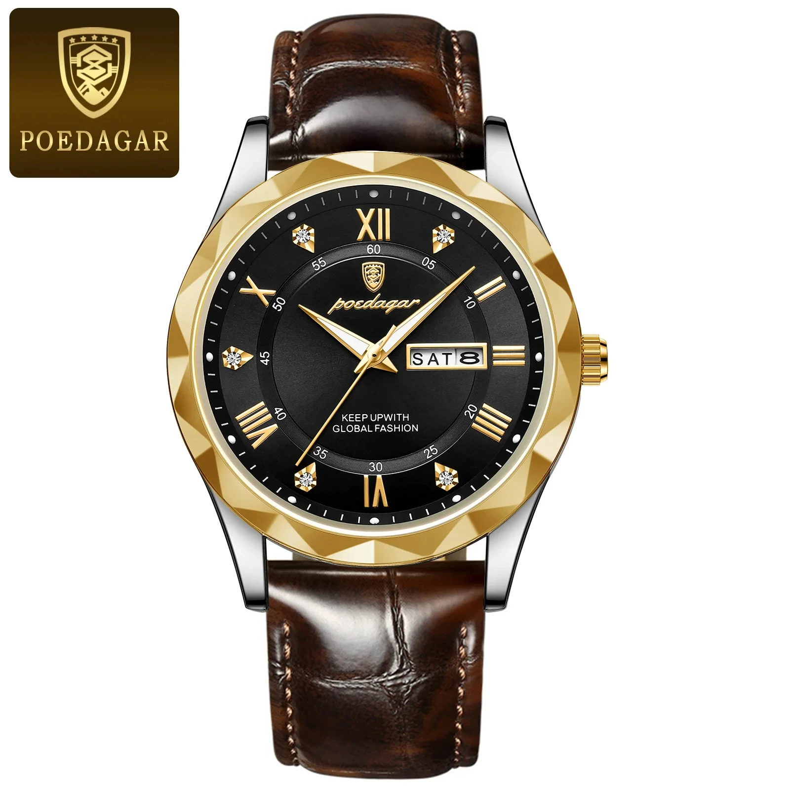 Man Wristwatch Luxury Business Waterproof Luminous Date Week Men Watch F... - $37.09