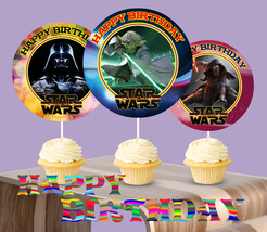 12 Star Wars Inspired Party Picks, Cupcake Picks Cupcake Toppers Set #1 - £8.63 GBP