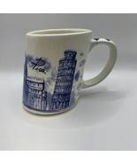 Leaning Tower of Pisa Mug Made in Italy Porcelain Mario Salvatici Blue &amp;... - $15.86