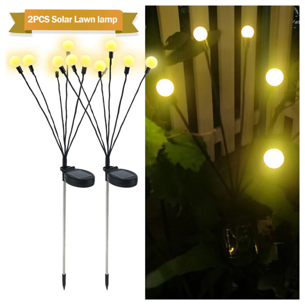 Solar Powered Light burst Swaying Outdoor Garden Decoration Lights Firework Fire - £79.87 GBP