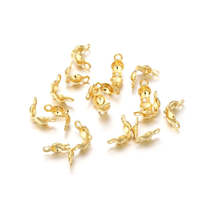 Stainless Steel Connector Clasp Gold Ball Chain End Crimps, 100pcs - £4.10 GBP+