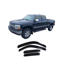 Rain Guards for Chevrolet Silverado Extended Cab 1999-2006 (4PCs) Smoke Tinted T - £96.48 GBP