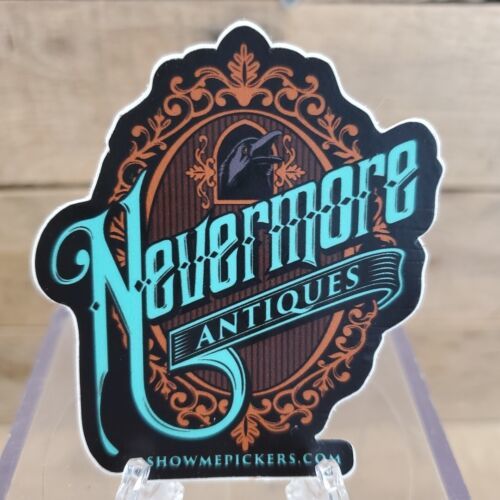 Nevermore Antiques Crest Sticker 2.75&quot; X2.5&quot; - $0.99