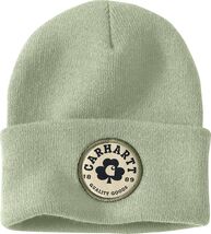 Carhartt Stocking Cap New Shamrock Patch Knit Beanie Sage One Size Unisex - $22.99